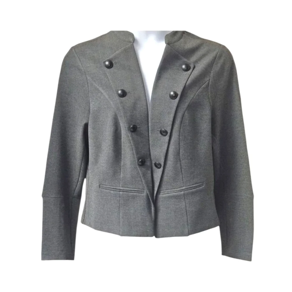 TORRID 2X gray twill fabric open mixed anorak Jacket/Blazer - Picture 2 of 13